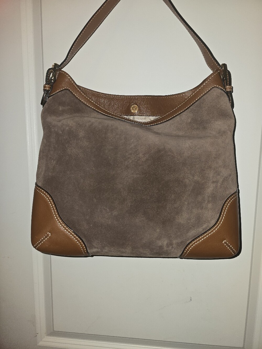 Michael Kors Millbrook Brown Suede Hobo - Picture 3 of 5